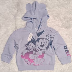 BabyGap | Disney Minnie Mouse Relaxed Zip Hoodie with Ears-Size 3YEARS-N…
